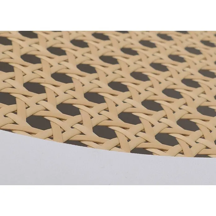 Mendler Kommode HWC-P52 Poly-Rattan MDF Melamin 95x100x40cm - weiß -  - Natürliches Rattan-Geflecht mit offenem sechseckigem Muster.
