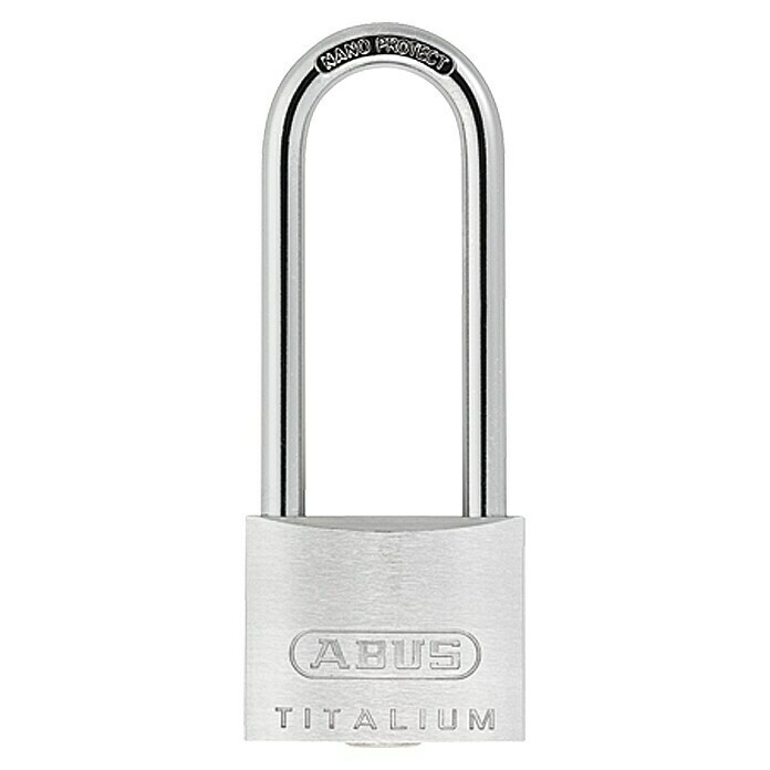 Abus Vorhängeschloss Titalium 64TI50 x 128 mm, 1 Stk., Titalium-Spezialaluminium Front View