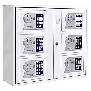 Rottner Schlüsselschrank Keysystem 6 (L x B x H: 17 x 53,5 x 46,5 cm, Elektronisches Zahlenschloss)