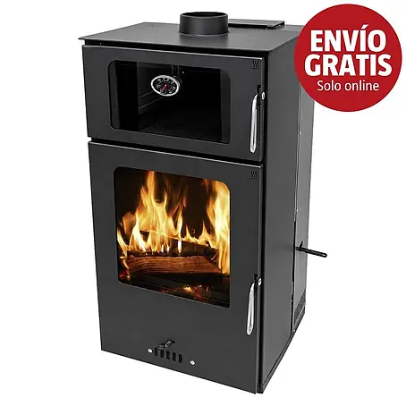 Estufa de leña y pellets con horno Lucerna