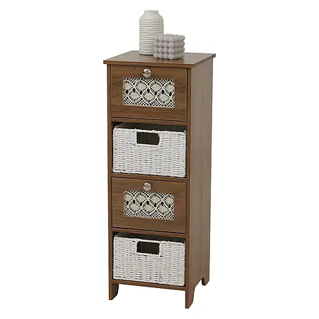 Mendler Kommode HWC-O75 82x30x30cm Holz - braun