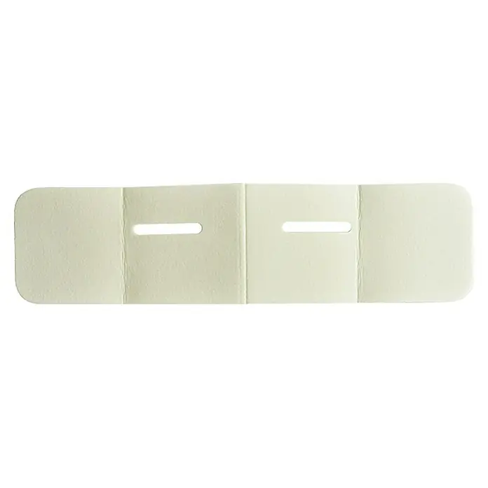 Schallschutz-Set - 19 x 75 x 0,4 cm, Geeignet für: Waschtische - Nahaufnahme eines beigen vertikalen Lamellengewichts mit Schlitzen zum einfachen Anbringen der Lamellen am Mechanismus.