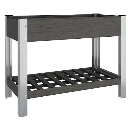 Furnicato Garten-Hochbeet WPC Grau 100 x 50 x 75 cm