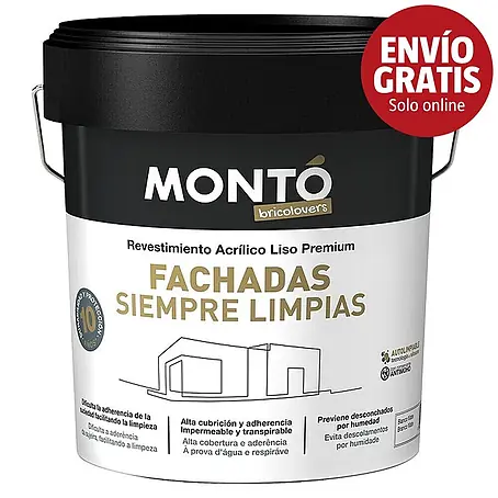 Montó Bricolovers Pintura para fachadas de silicona Siempre Limpias