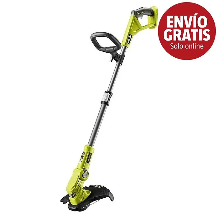 Ryobi ONE+ Recortabordes de batería OLT1832 - 18 V, Iones de litio, Sin batería - Desbrozadora de hilo inalámbrica Ryobi verde lima y negra.
