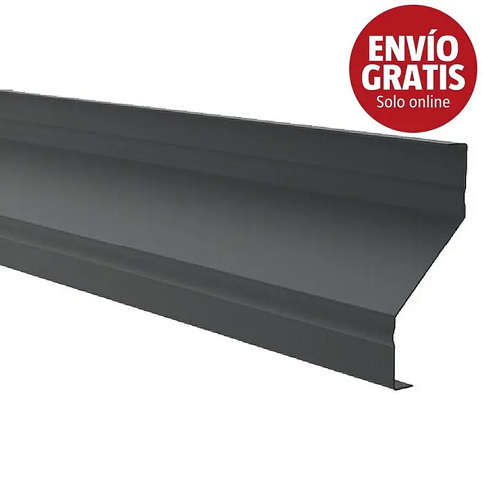 Valla Ventia - L x An: 160 x 10 cm, Antracita, 5 ud. - Perfil de chapa metálica gris oscuro.