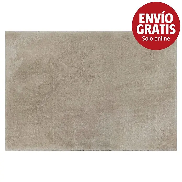 Alfombra de pelo largo Cuba - Camel, 280 x 190 cm, 100% Poliéster - Azulejo rectangular de color greige con acabado mate y texturizado. Envío gratis, solo online.