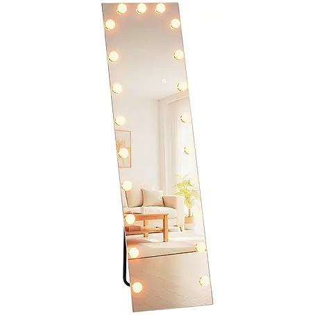 HOMCOM-Ganzkörperspiegel-40L x 5,7B x 150H cm-Transparent