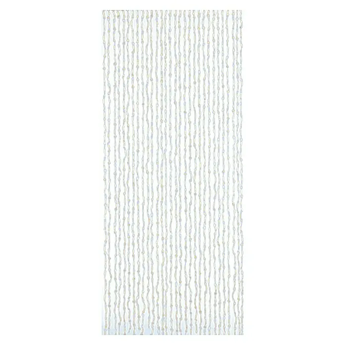 Dekovorhang Peking - Weiß, 90 x 200 cm - Dekorative Perlenvorhang für Tür oder Fenster. Die zarten Perlen verleihen jedem Raum eine elegante Note und bieten leichten Sichtschutz.