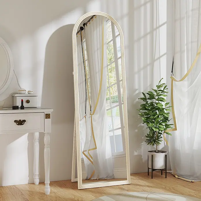 HOMCOM-Ganzkörperspiegel-50L x 3,7B x 160H cm-Weiß online kaufen bei BAUHAUS