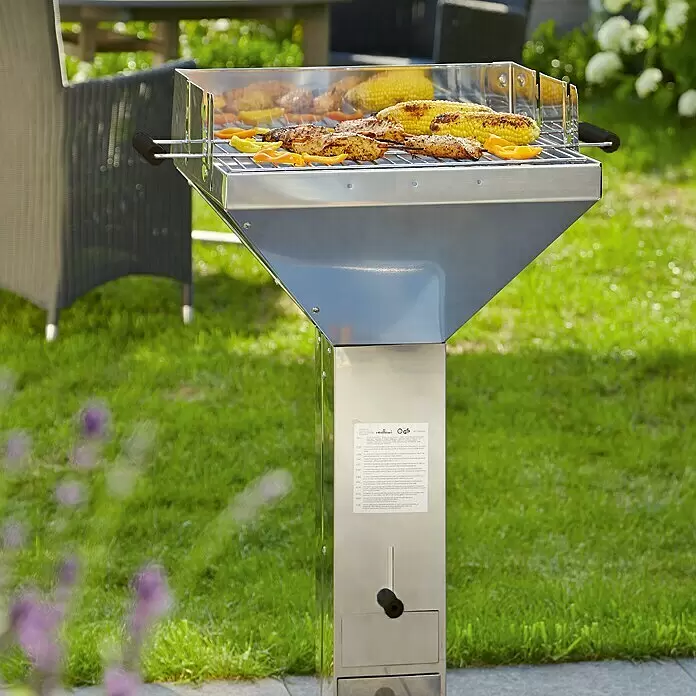 Grillstar Holzkohlegrill Colorado - Grillfläche (B x T): 48 x 46 cm, Silber
