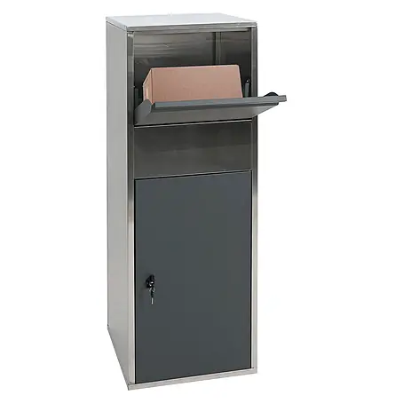 Mendler Paketkasten HWC-G80 - Edelstahl anthrazit