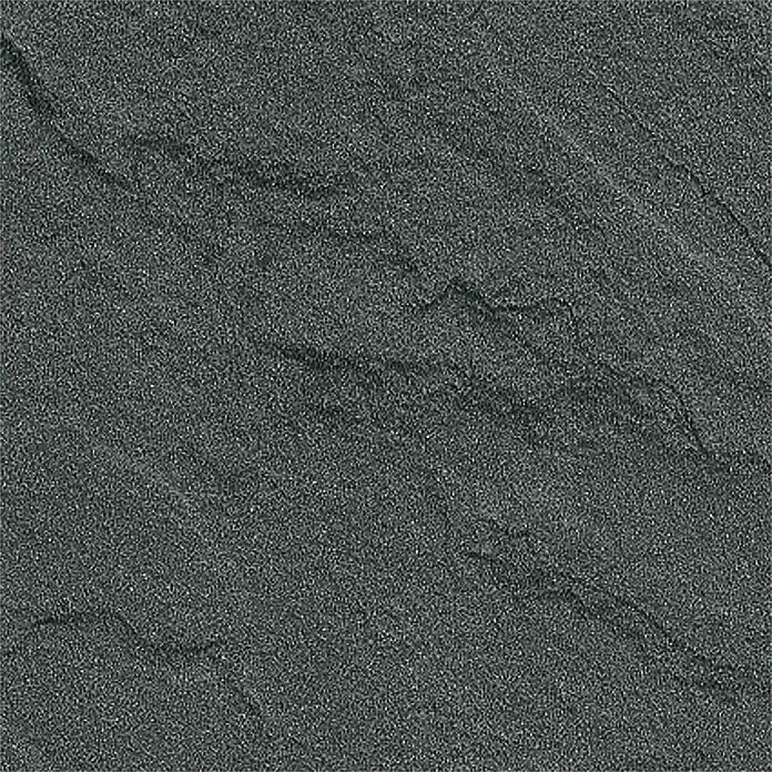Resopal Canto de PVC - Tagus Slate, 182 x 4,4 cm - Baldosa gris oscuro texturizada con efecto piedra.