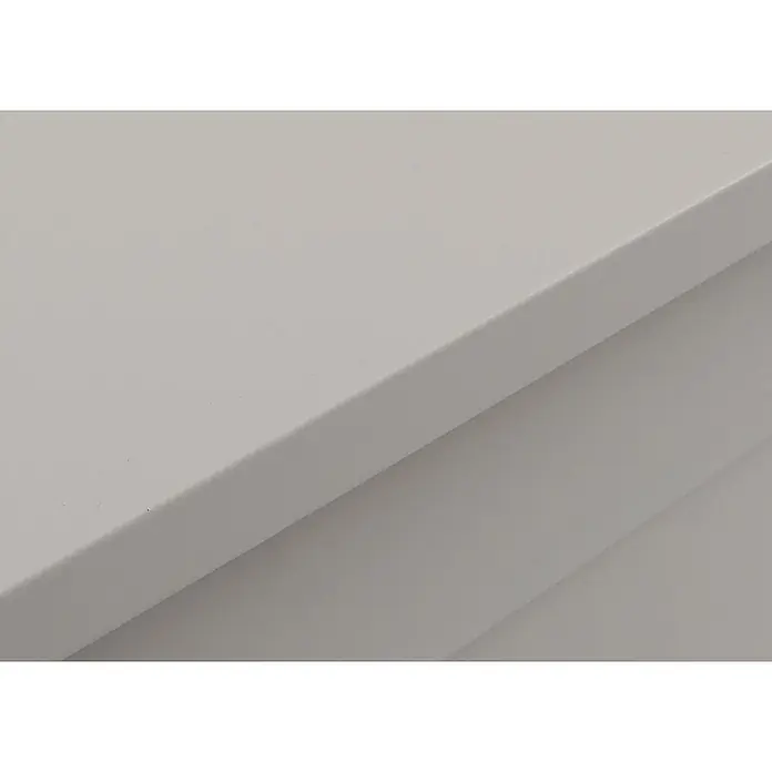 Mendler Paketkasten HWC-O51 Stahl 78x49x38cm - hellgrau -  - Helle graue matte Platte mit feiner Textur, zeigt eine klare Kante und geschichtete Struktur.
