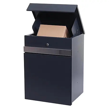 Mendler Paketkasten HWC-K41 Metall - verzinkt anthrazit-Edelstahl
