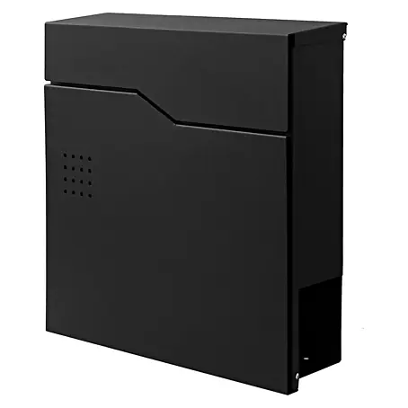 Mendler Briefkasten HWC-B30, pulverbeschichtet - schwarz