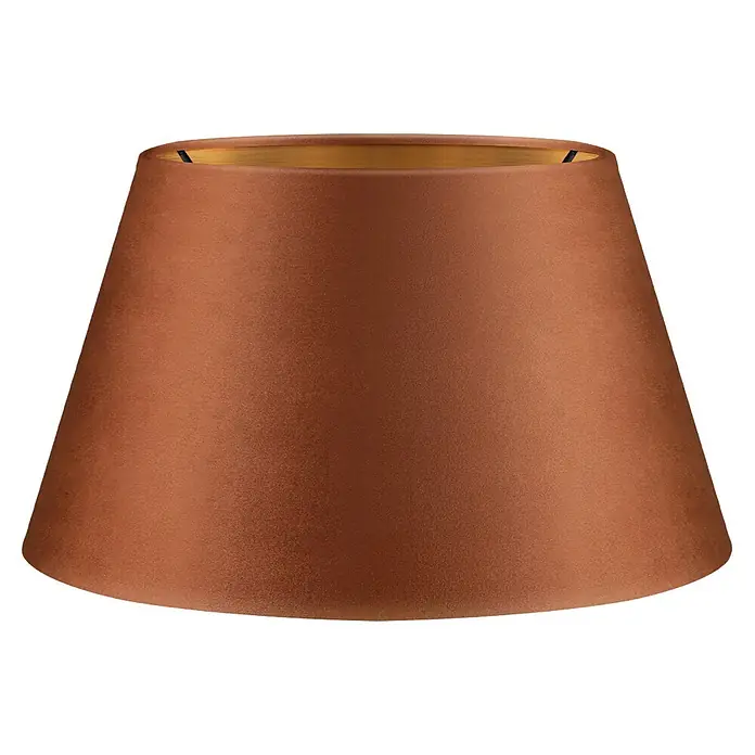 Home Sweet Home Lampenschirm Velvet - Braun-Gold, E27, 30 x 20 x 17 cm - Konischer, kupferfarbener Samt-Lampenschirm mit goldener Innenseite.