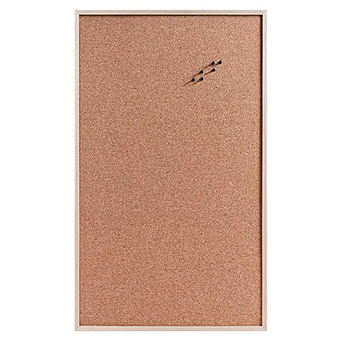 Zeller Present Pinnwand - 60 x 100 cm, Kork - Korktafel mit hellem Holzrahmen und ein paar Reißnägeln, ideal für Büro, Schule oder Zuhause, um Notizen und Erinnerungen festzuhalten.