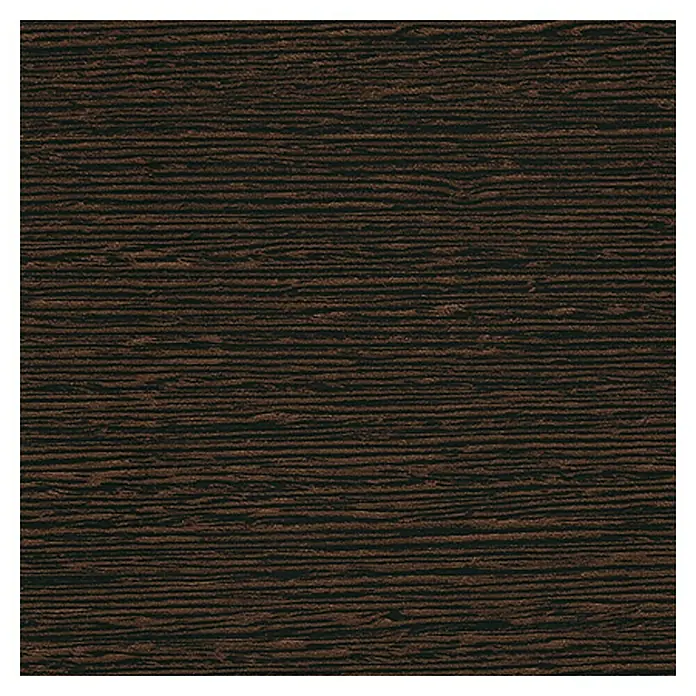 Resopal Canto de PVC - Wenge Bonobo, 180 x 4,4 cm - Primer plano de una veta de madera oscura con finas líneas horizontales que crean un patrón texturizado natural y cálido.