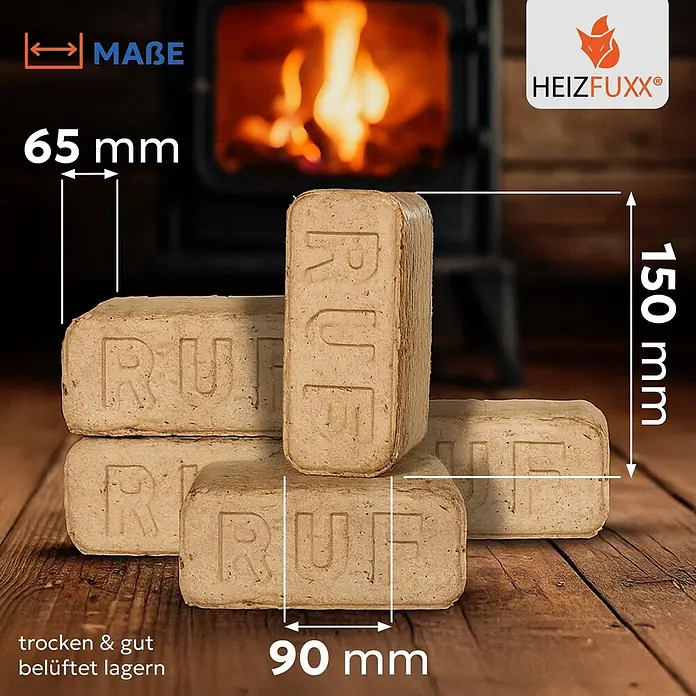 RUF Original Blue Holzbriketts Nadelholz 10kg x 2 Gebinde 20kg - 