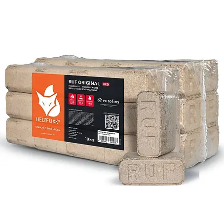 RUF Original Red Holzbriketts Hartholz 10kg x 2 Gebinde 20kg