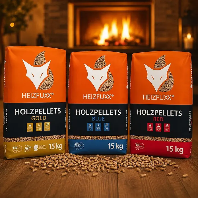 Heizfuxx Holzpellets Blue ENplus A1 Weichholz 15kg x 2 Sack 30kg - 
