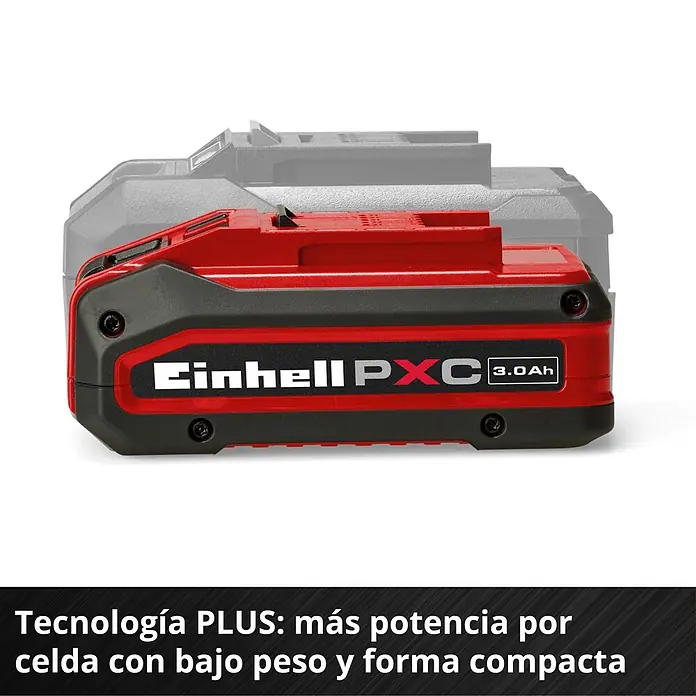 Einhell PXC 18V Cargador rápido - Específico para: Baterías Einhell Power X-Change de 18 V - Batería recargable Einhell PXC 3.0Ah roja y negra de diseño compacto, alta potencia por celda y bajo peso.