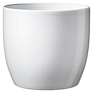 Soendgen Keramik Okrugla tegla za biljke Basel (Vanjska dimenzija (ø x V): 27 x 26 cm, Bijele boje, Keramika, Sjaj)