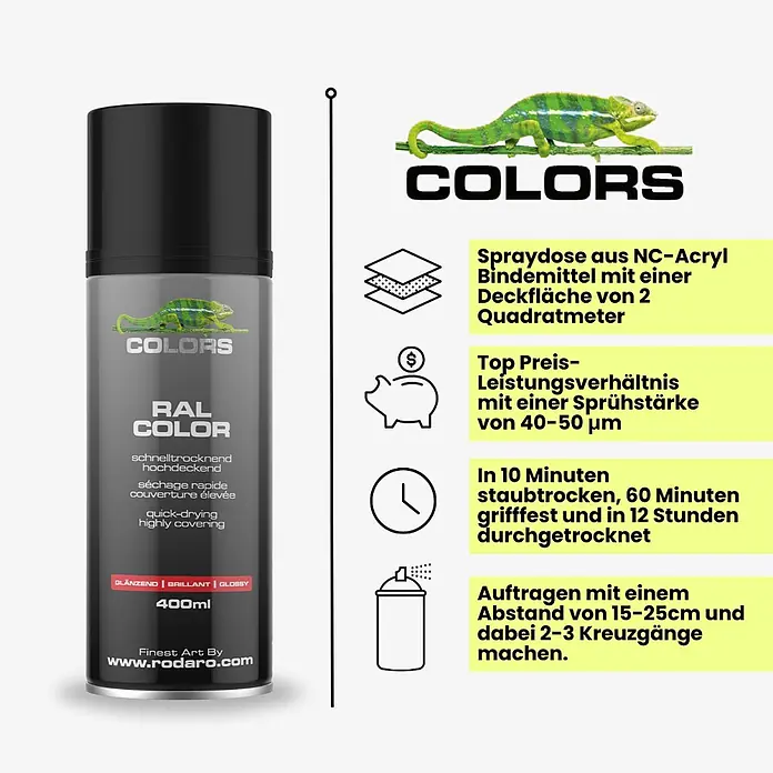 COLORS Sprühlack 400ml Klarlack Hochglanz - 