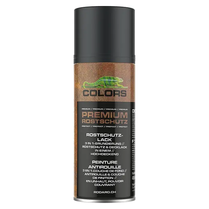 COLORS 3in1 Rostschutzlack Spraydose  Schwarz Matt - 