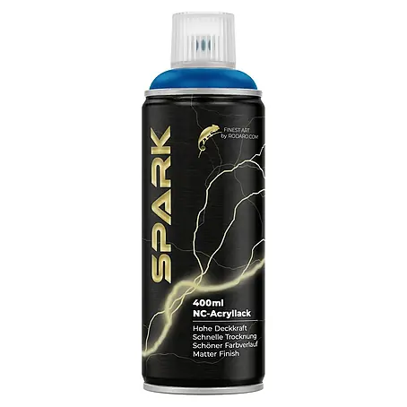 Spark  Farbspray Sprühfarbe 400ml Matte Farbe Signalblau