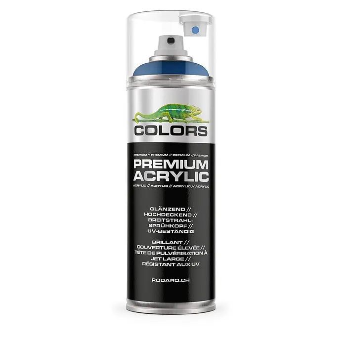 Colors Farbspray Premium Acrylic Sprühfarbe 400ml RAL 5010 Enzianblau Glanz - RAL 5010 - Enzianblau Glanz, Sprühdose