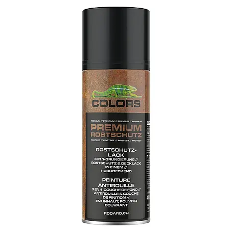 Colors  Farbspray 3in1 Rostschutzlack Spraydose Schwarz Glanz