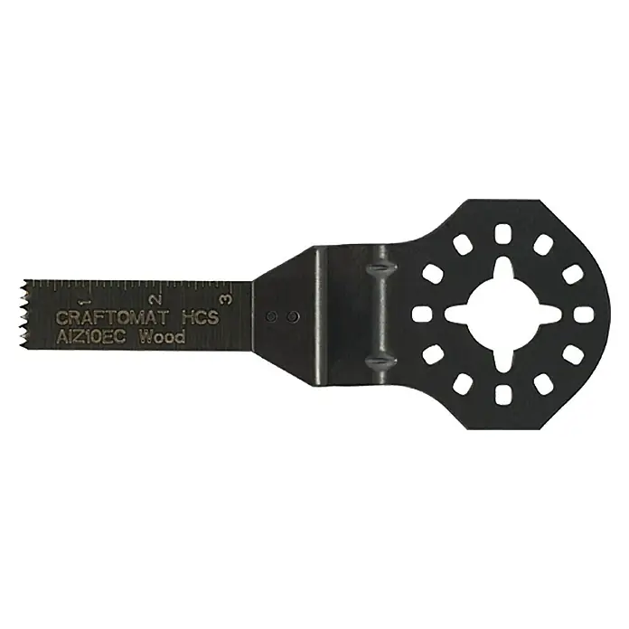 Craftomat Tauchsägeblatt AIZ 10 EC - 30 x 10 mm, Holz/Kunststoff - Oszillierende Sägeblatt für Holz, CRAFTOMAT HCS AIZ10EC Wood, ideal für präzise Holzschnitte.