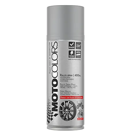 MotoColors  Farbspray MotoSpraylack Ralley 400ml Sprühfarbe Grundierung Grau