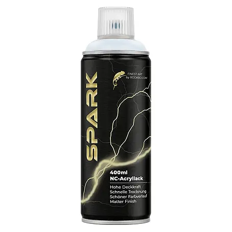 SPARK Sprühfarbe 400ml Matte Farbe Milchglas Weiss