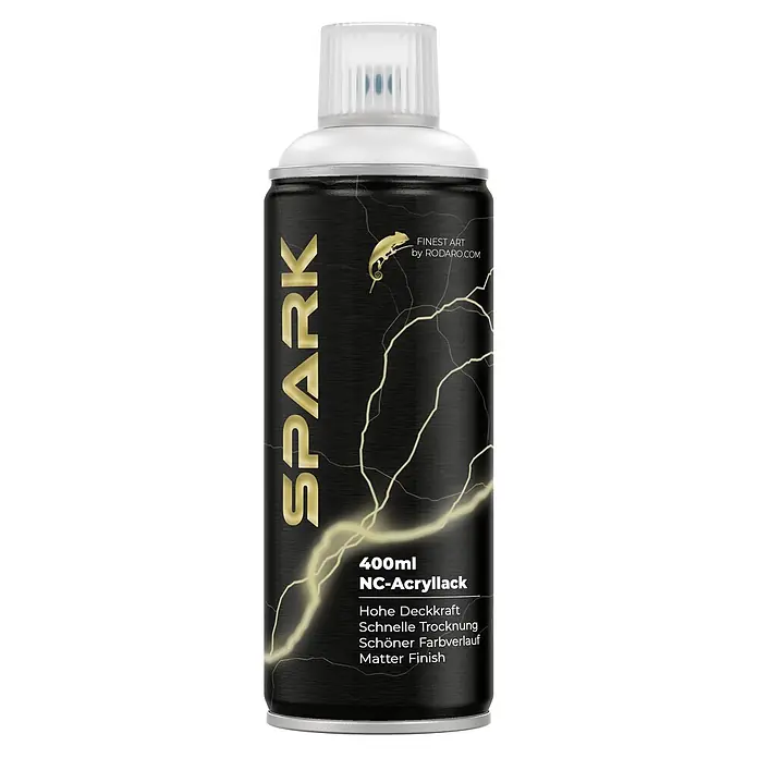 SPARK Sprühfarbe 400ml Matte Farbe Reinweiss - 