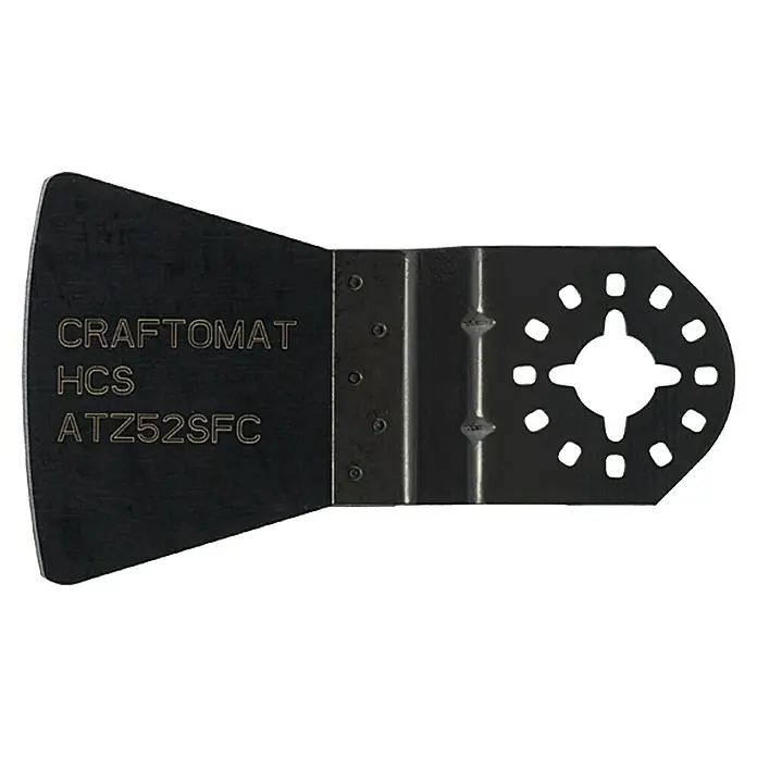 Craftomat Schaber ATZ 52 SFC - 45 x 52 mm, Flexibel, Gekröpft - Oszillierendes Sägeblatt Craftomat HCS ATZ52SFC für präzise Schnitte in verschiedenen Materialien. Robust und langlebig für vielseitige Anwendungen.