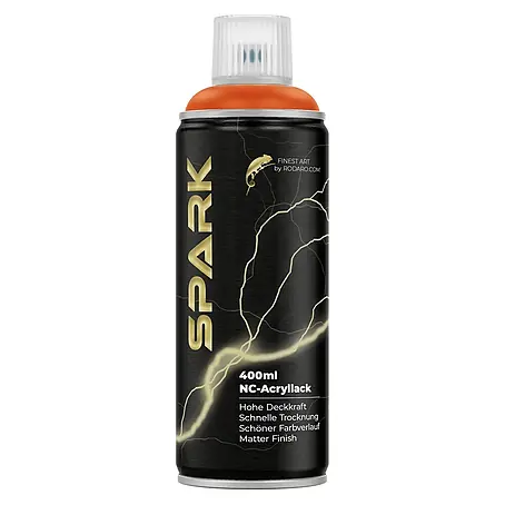 Spark  Farbspray Sprühfarbe 400ml Matte Farbe Orange