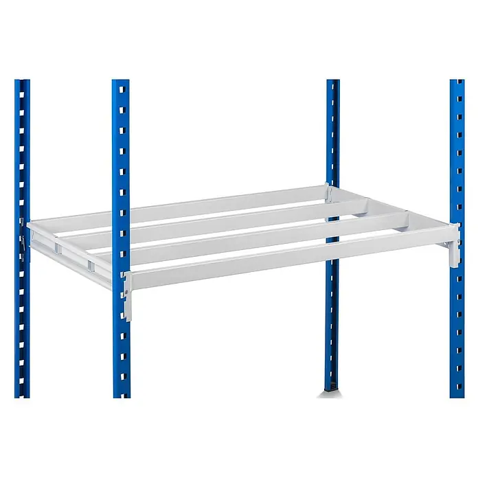 Proregal Schwerlastregal MAXIMUS Pro - H x B x T: 280 x 100 x 60 cm, Traglast pro Boden: 286 kg, Anzahl Böden: 4 Stk., Stecken, Lichtblau/Lichtgrau