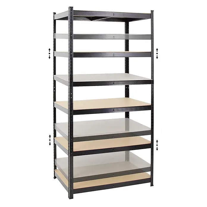 Mega Deal | 3x Schwerlastregal TAURUS | HxBxT 180x90x60cm | Fachlast 175kg | Schwarz - 