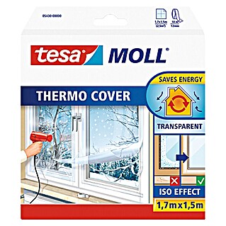 Tesa INSULATION Lámina aislante para ventanas Thermo Cover (1,7 x 1,5 m, Transparente)