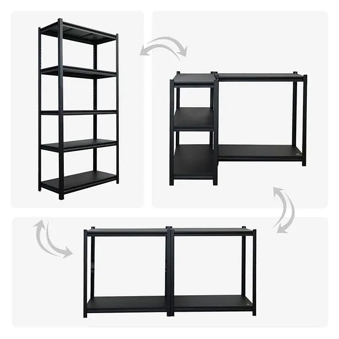 Mega Deal | 2x Schwerlastregal Thorin| HxBxT 180x90x40cm | Fachlast 350 kg | Schwarz - 