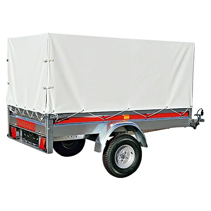 Stema Hochplanen-Set - Höhe: 80 cm, Passend für: BAUHAUS Aktions-Anhänger BH 7.5-20-12.1B, Aluminium, Verzinkt - Anhänger mit weißer Plane, ideal für Transporte. Robuste Bauweise und hohe Ladekapazität zeichnen diesen Anhänger aus.