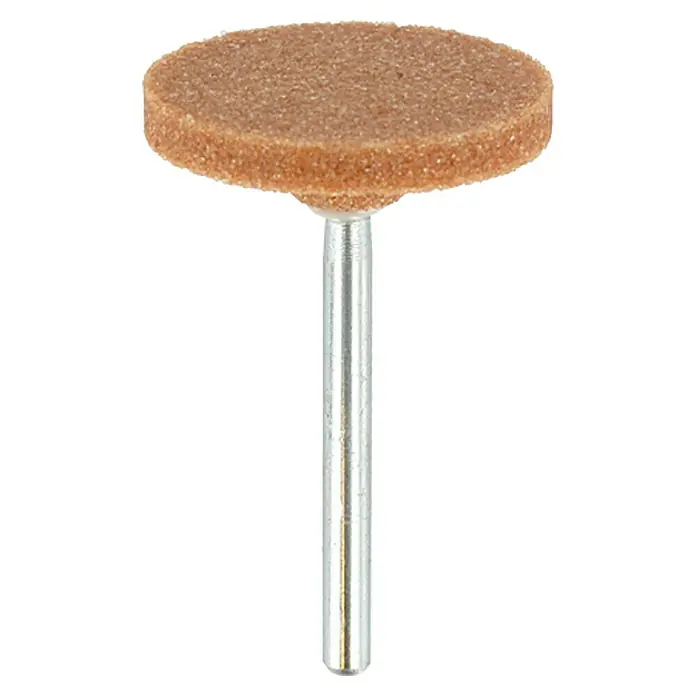 Dremel Korund-Schleifspitze Mod. 8215 - Durchmesser Kopf: 25,4 mm, 1 Stk. - Schleifscheibe mit Schaft für den Einsatz mit einer Bohrmaschine oder einem Dremel. Ideal zum Schleifen, Entgraten und Polieren von Werkstücken.