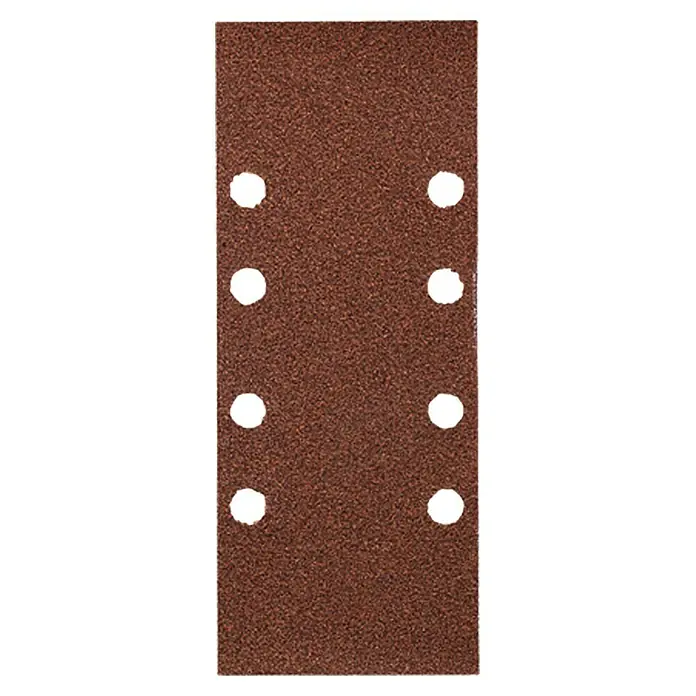 Craftomat Schleifstreifen Sparpack - 230 x 93 mm, 25 -tlg., Schwingschleifer - Ein rechteckiges Schleifpapier mit acht Löchern zur Staubabsaugung, ideal für Schleifarbeiten.