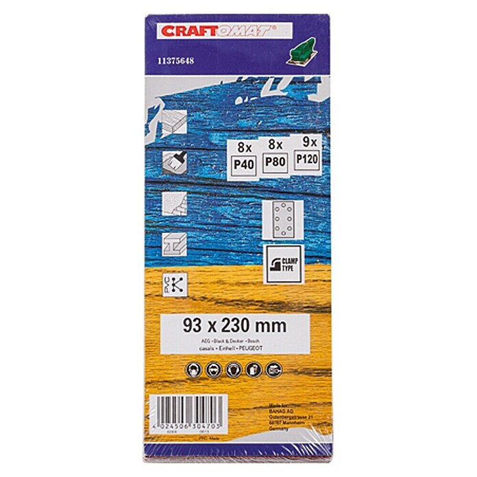 Craftomat Schleifstreifen Sparpack (230 x 93 mm, 25-tlg.)