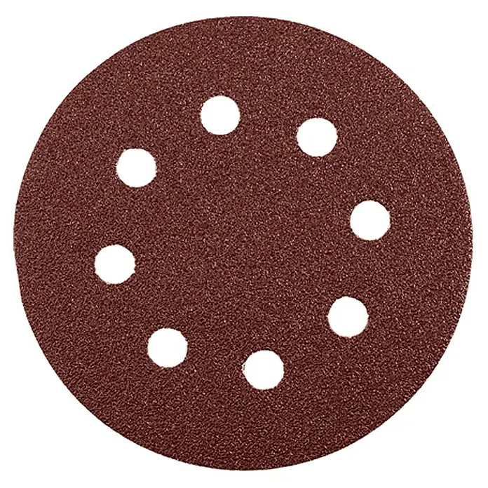 Craftomat Haftschleifscheiben - Durchmesser: 125 mm, Körnung: 80, 25 -tlg. - Schleifscheibe mit acht Löchern. Zum Schleifen von Oberflächen, ideal für Holz und Metall. Hohe Abtragsleistung und lange Lebensdauer.