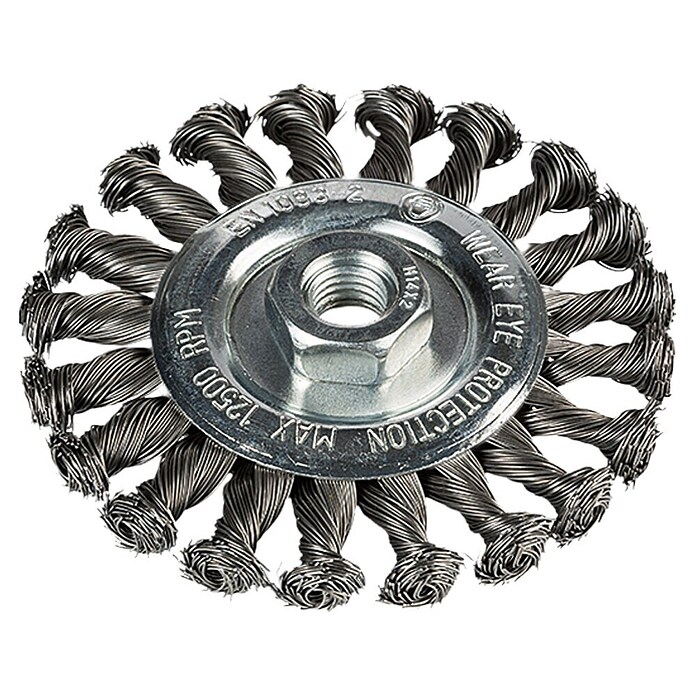 Craftomat Cepillo de disco de alambre (Apto para: Amoladoras, Alambre trenzado, Diámetro: 115 mm)