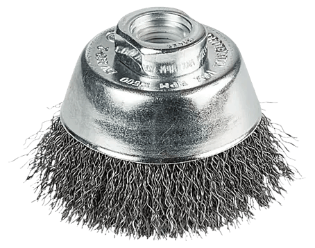 Osborn Topfbürste Für Winkelschleifer 115 Mm – D60 Mm, M14x2 Gewinde, Gewellter Stahldraht 0,30 Mm, TÜV-geprüft